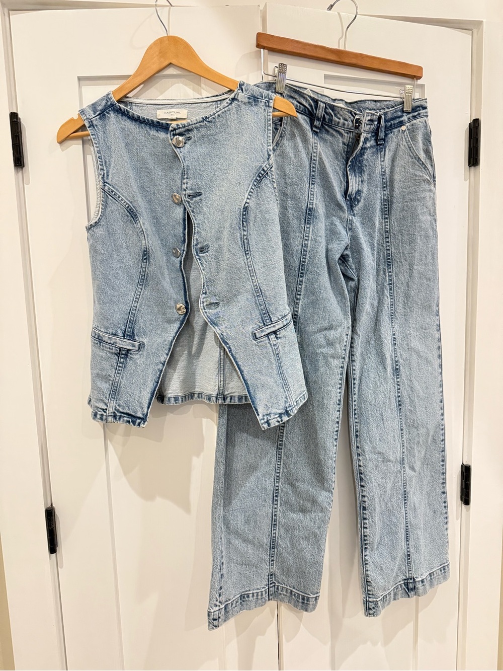 Habitual Light Blue Straight-Leg Jeans & Jean top set